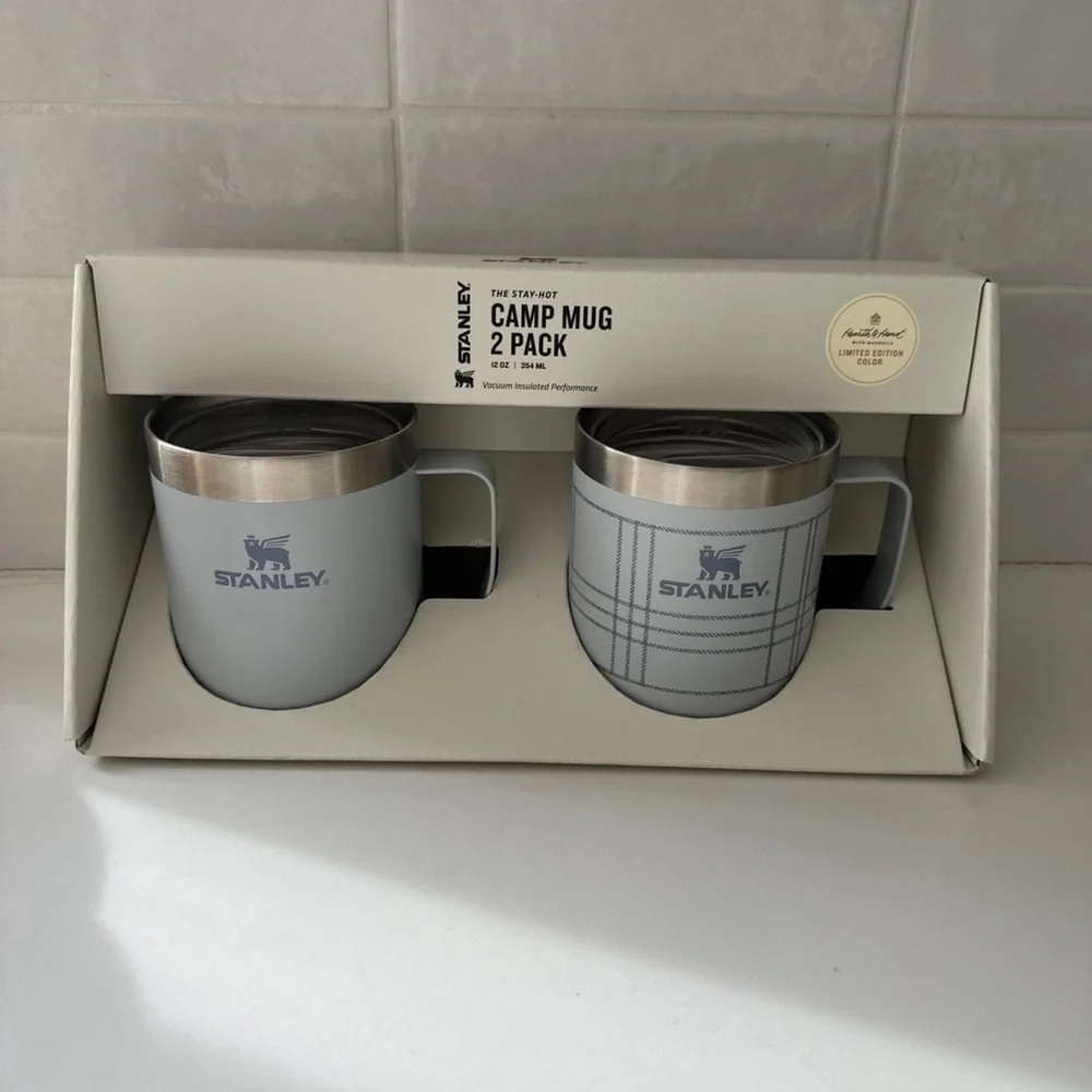 Stanley camp mug pack of 2 hearth and hand (silver foil) - Picture 4 of 5